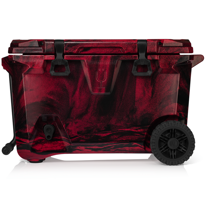 BrüTank 55-Quart Rolling Cooler | Red & Black Swirl S8