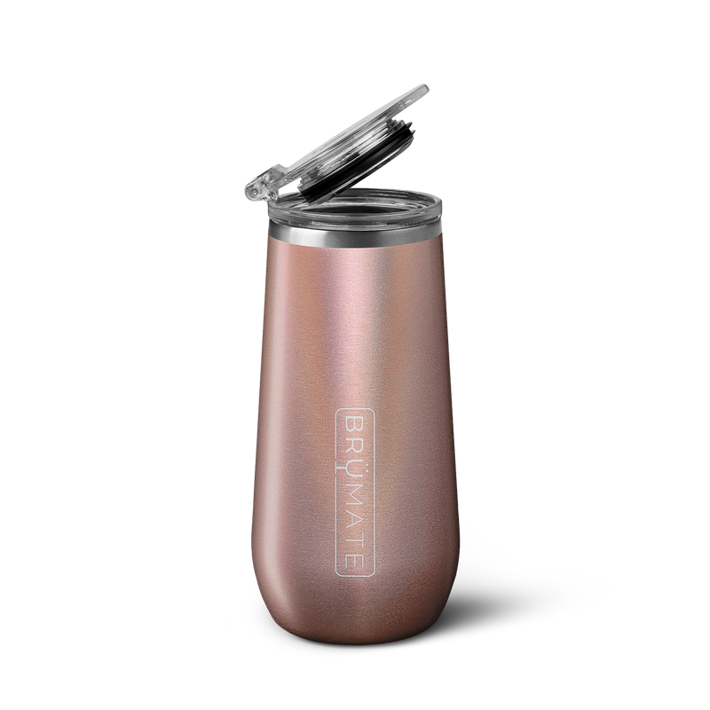 Champagne Flute | Glitter Rose Gold | 12oz S1